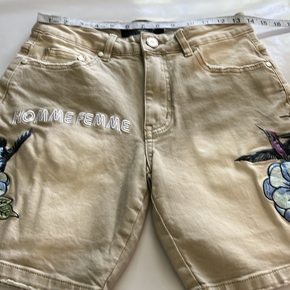 Homme + Femme Unisex Denim Wear Embroidered Shorts NWT Size 28 - Picture 4 of 16